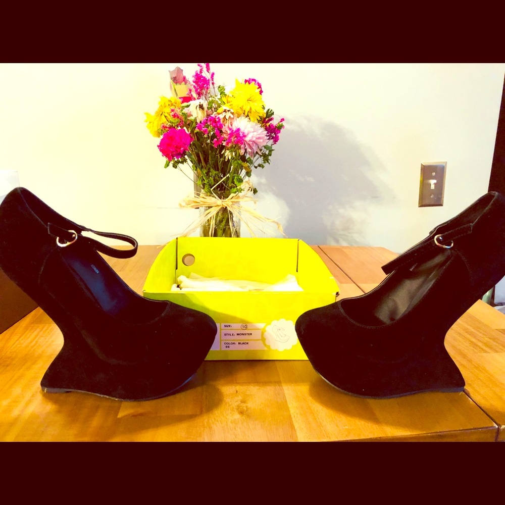 Monster Suede Wedge